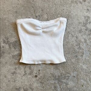Urban Outfitters Cream Ribbed Tube Top